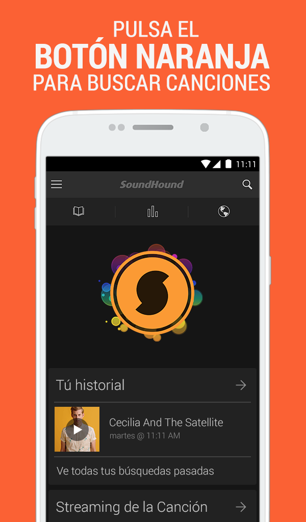 Android application SoundHound ∞ - Music Discovery & Hands-Free Player screenshort