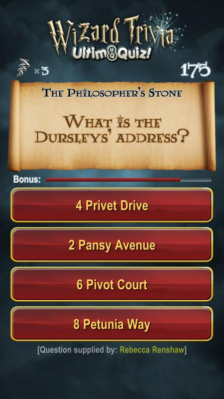 Android application Ultim8Quiz: Harry Potter screenshort