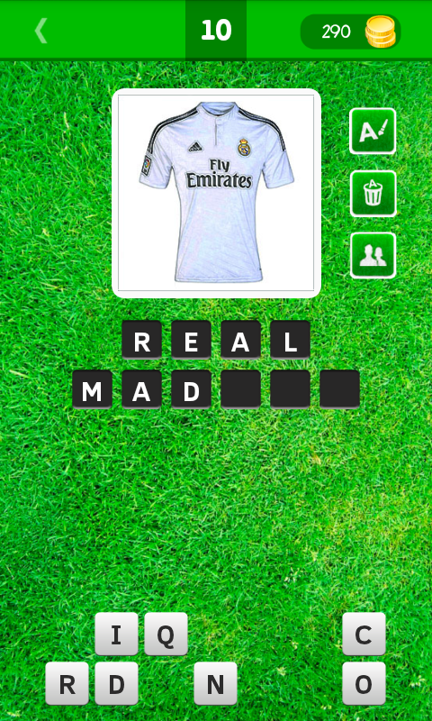 Android application Guess the Football Club Shirt! screenshort