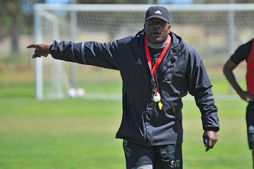 Stanley Menzo (Coach) during the Ajax Cape Town training session at Ikamva on January 30, 2017 in Cape Town, South Africa.