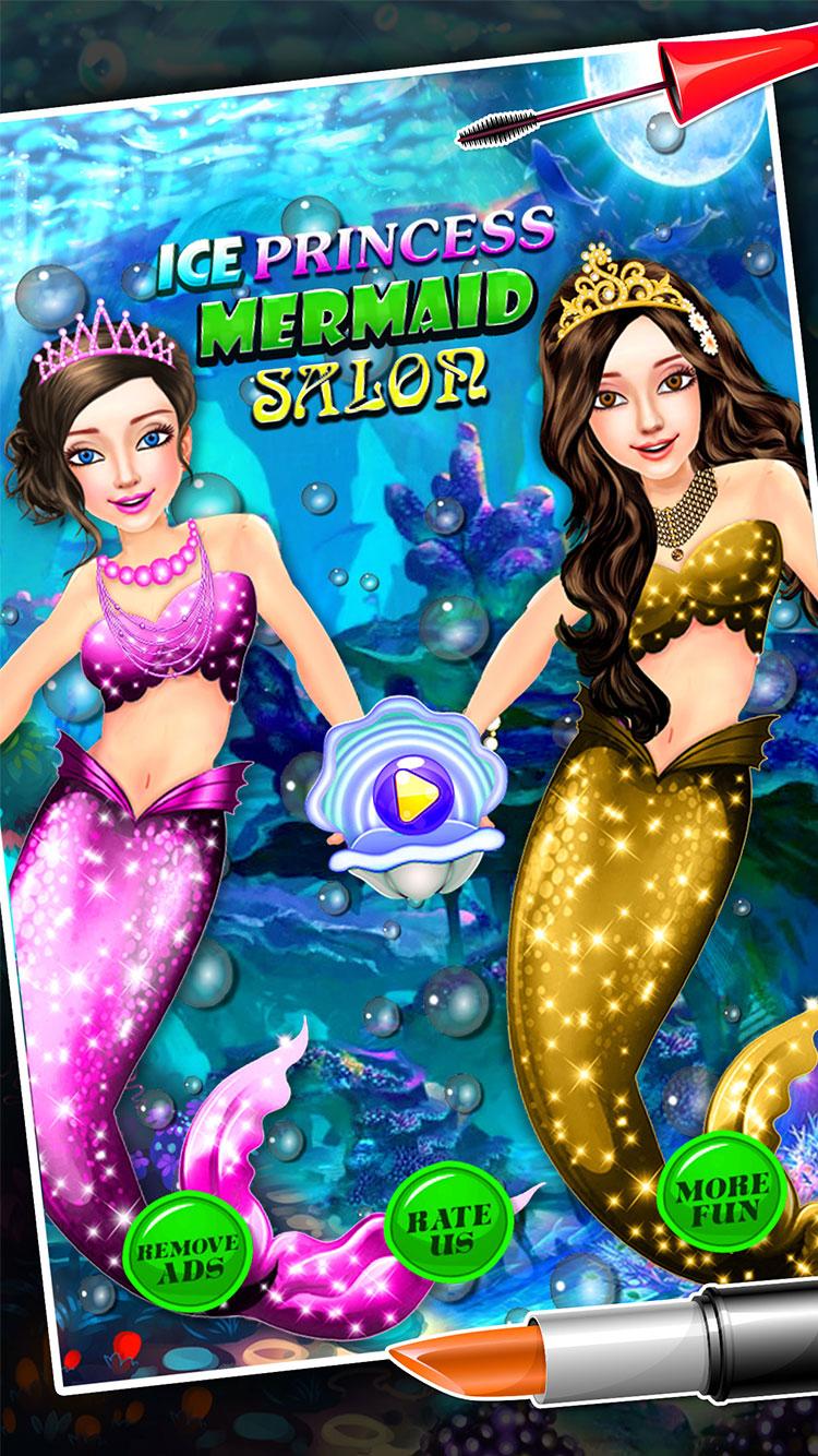 Android application Mermaid Princess Frozen Salon screenshort