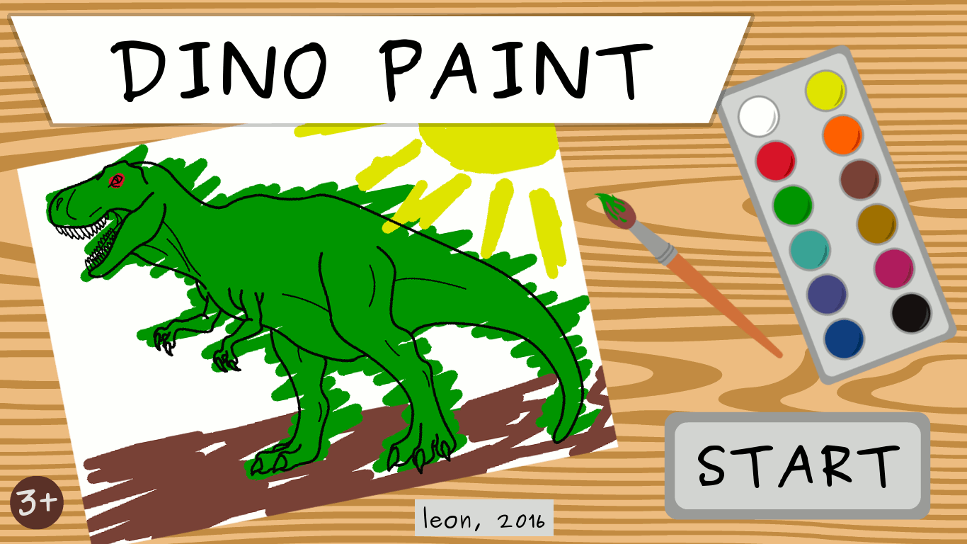 Android application Dino paint screenshort