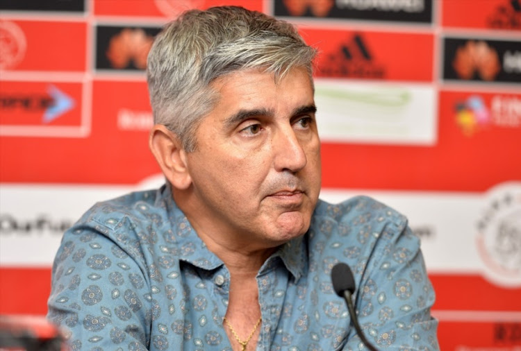 Ari Efstathiou during the Ajax Cape Town press conference at Ikamva on April 09, 2018 in Cape Town, South Africa.