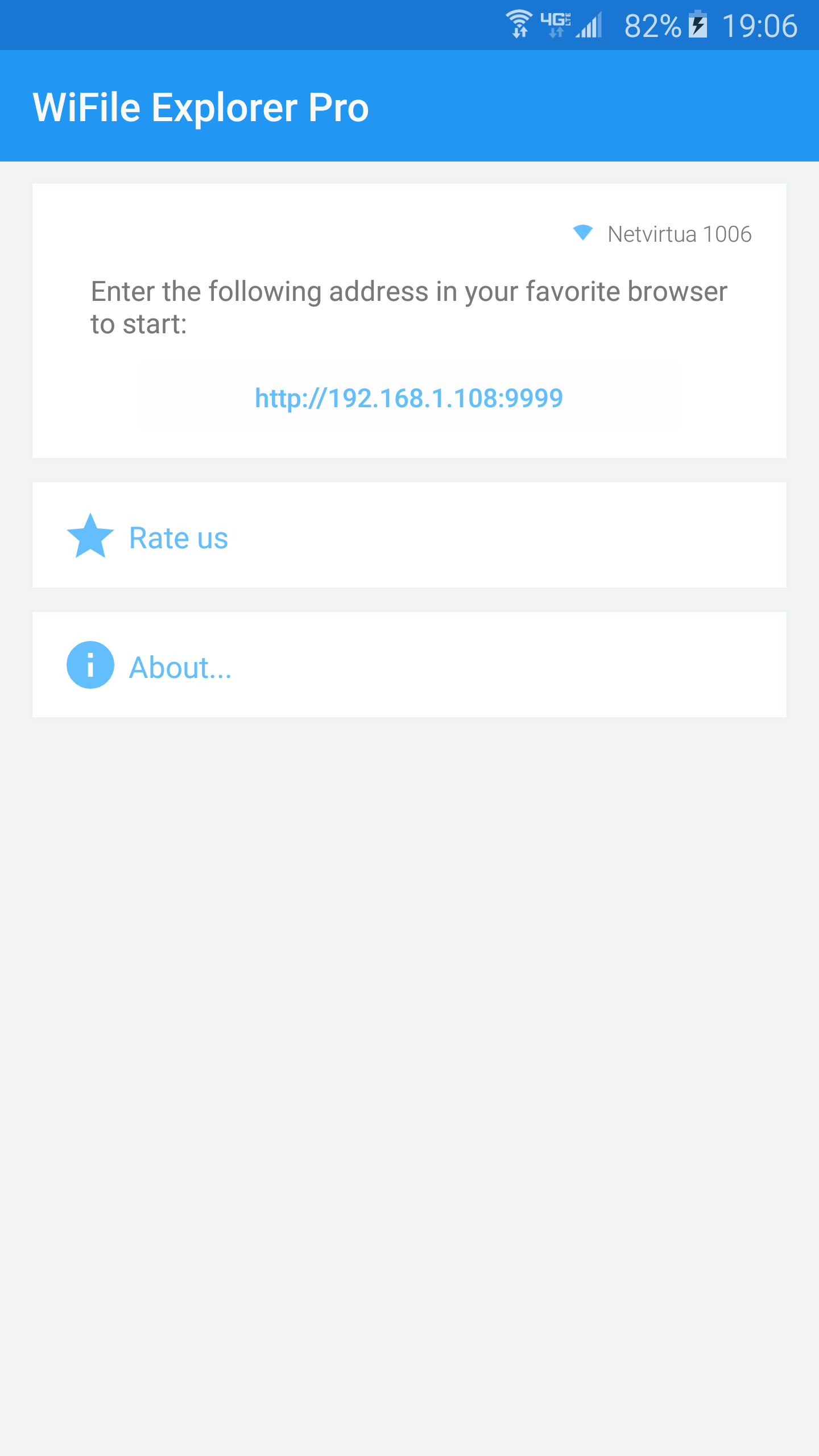 Android application WiFile - Wifi File Transfer screenshort