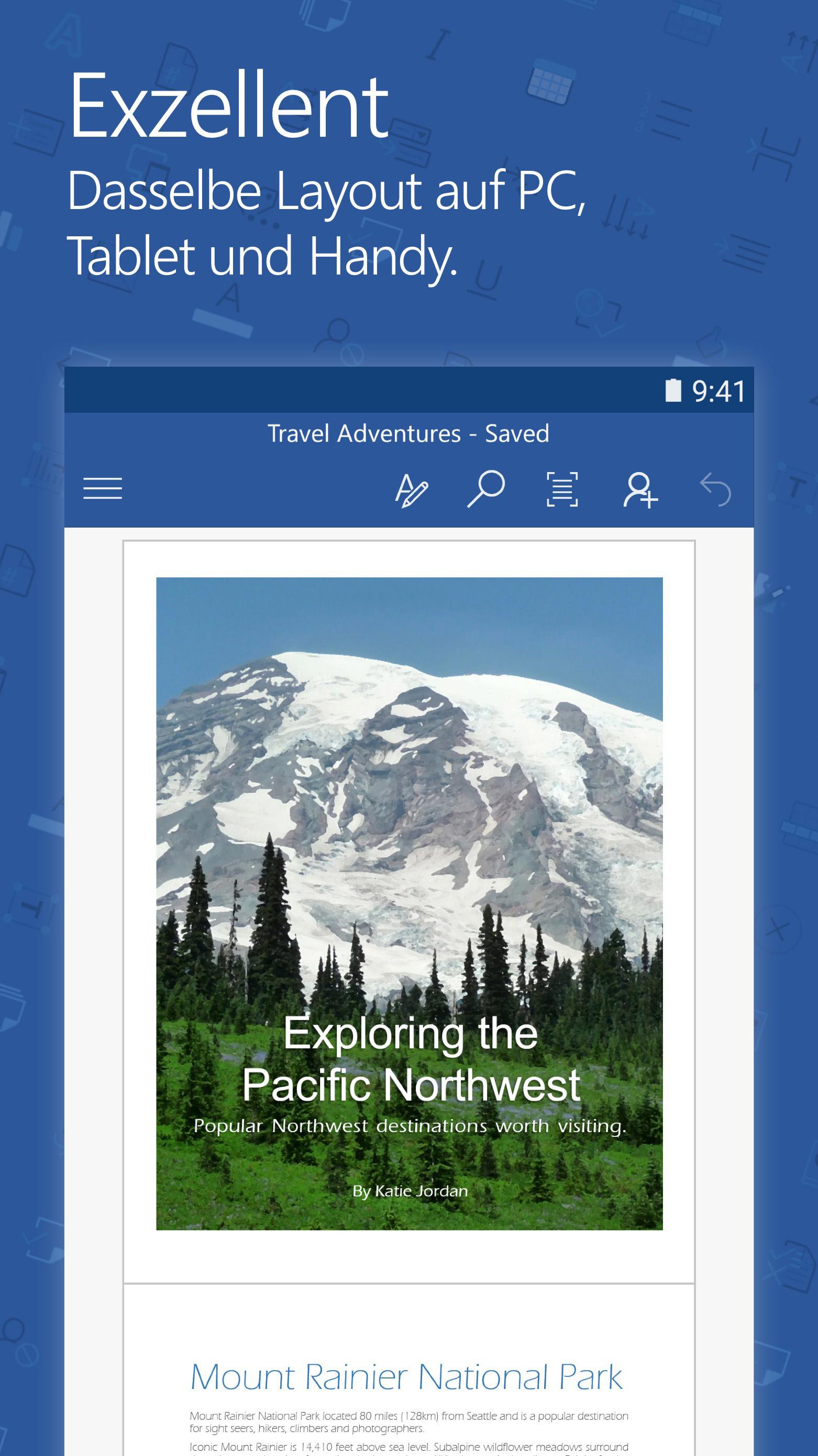 Android application Microsoft Word: Edit Documents screenshort