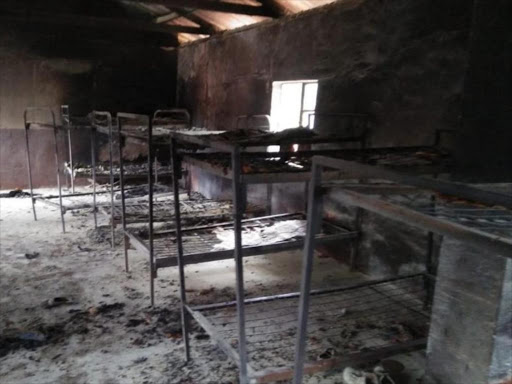 Property of unknown value was this Morning destroyed after a school dormitory caught fire at Nduluku boys secondary in Mbooni, Makueni County. /FILE