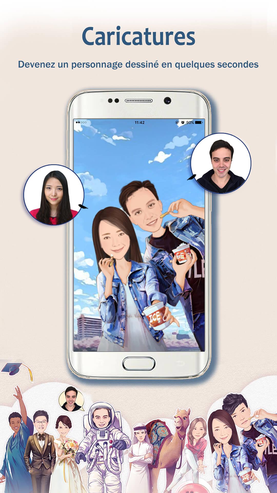 Android application MomentCam Cartoons & Stickers screenshort