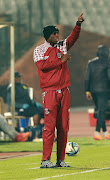 Moroka Swallows coach Musa Nyatama during the match against Mamelodi Sundowns.