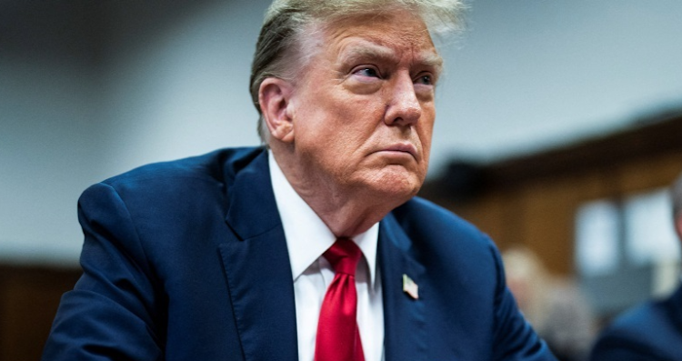 Former US president Donald Trump in the Manhattan criminal court in New York, the US, April 15 2024. Picture: Jabin Botsford/REUTERS