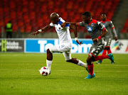 Mark Mayambela (L) in action during a PSL match against Chippa United.