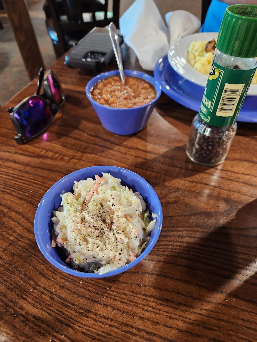 Coleslaw and Beans