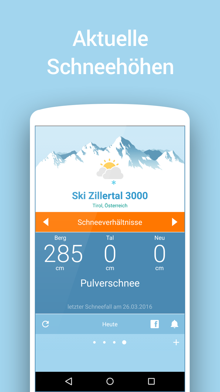 Android application Snow Report Ski App screenshort