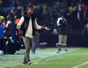 Mamelodi Sundowns coach Rulani Mokwena shouts instructions during Champions League match against Esperance Tunis at Loftus Stadium.