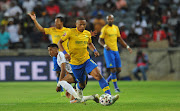 Vincent Pule of Orlando Pirates challenges Andile Jali of Mamelodi Sundowns during Absa Premiership match between Orlando Pirates and Mamelodi Sundowns on 15 January 2020 at Orlando Stadium.