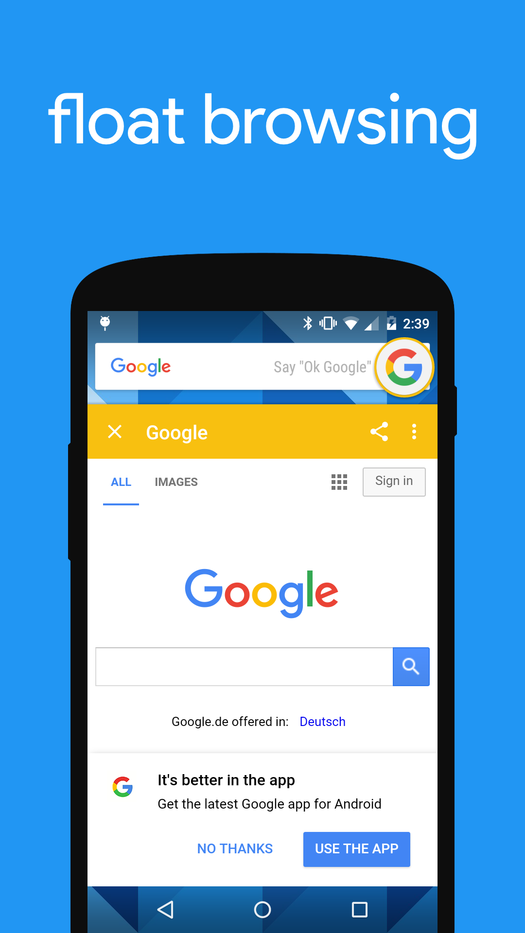 Android application Flyperlink screenshort