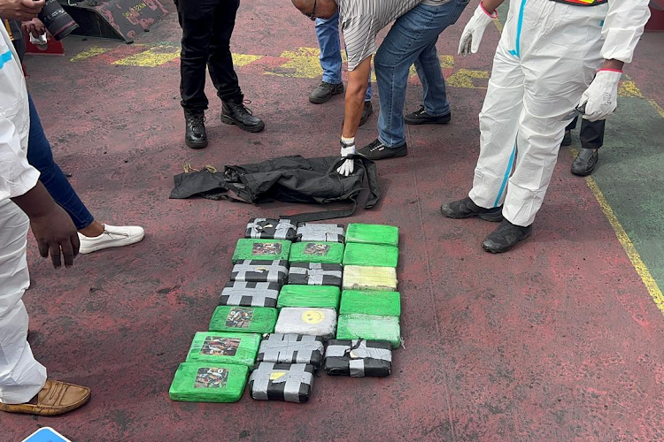 The vessel was importing iron to South Africa and was also carrying drugs.