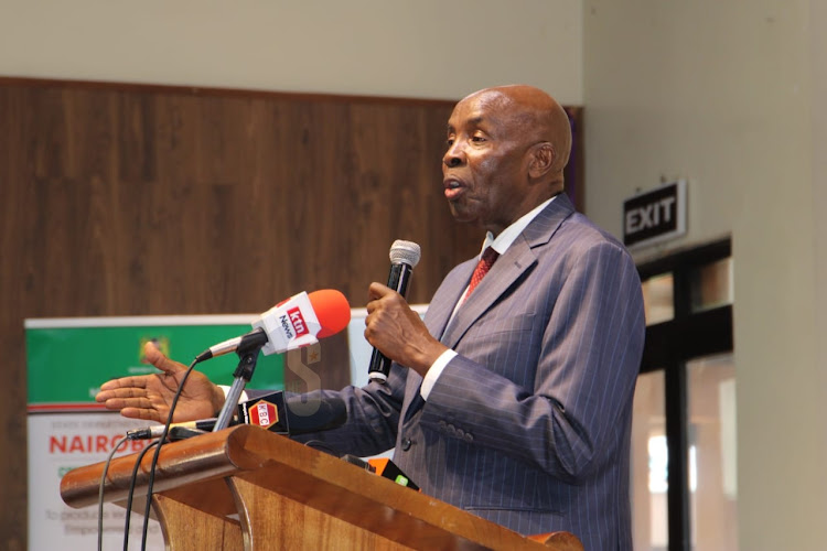 Education Cabinet Secretary Ezekiel Machogu speaking during the inauguration of Nairobi Education Conference at the Kenya Institute for Special Education (KISE), Kasarani on March 28, 2024/LEAH MUKANGAI