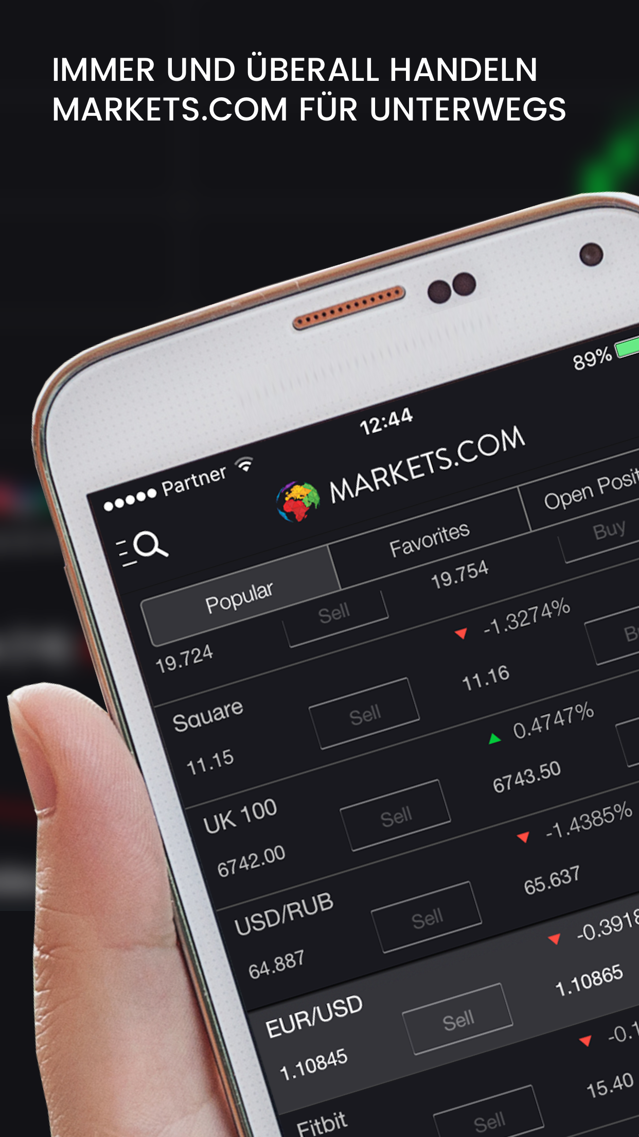 Android application Markets.com Online CFD Trading screenshort