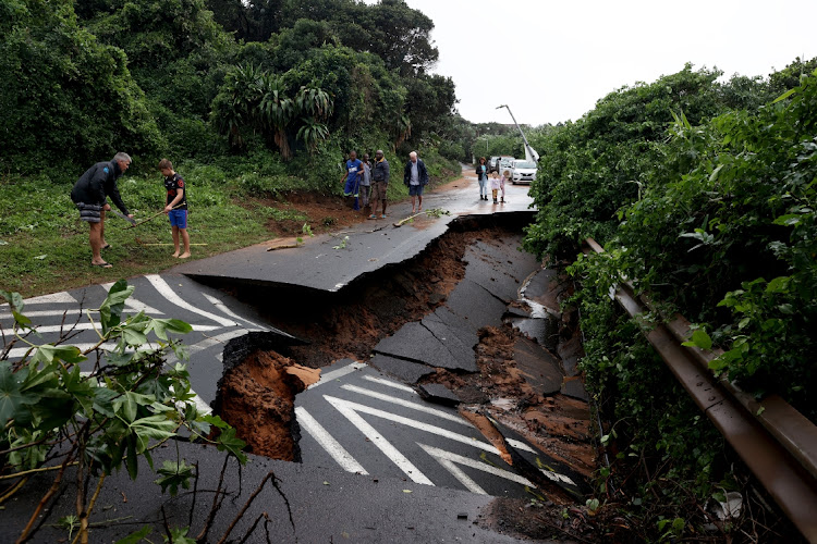 A section of the M4 collapsed in Westbrook.