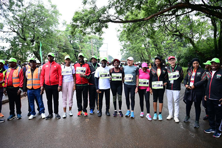 Participants at the Eldoret City Marathon.