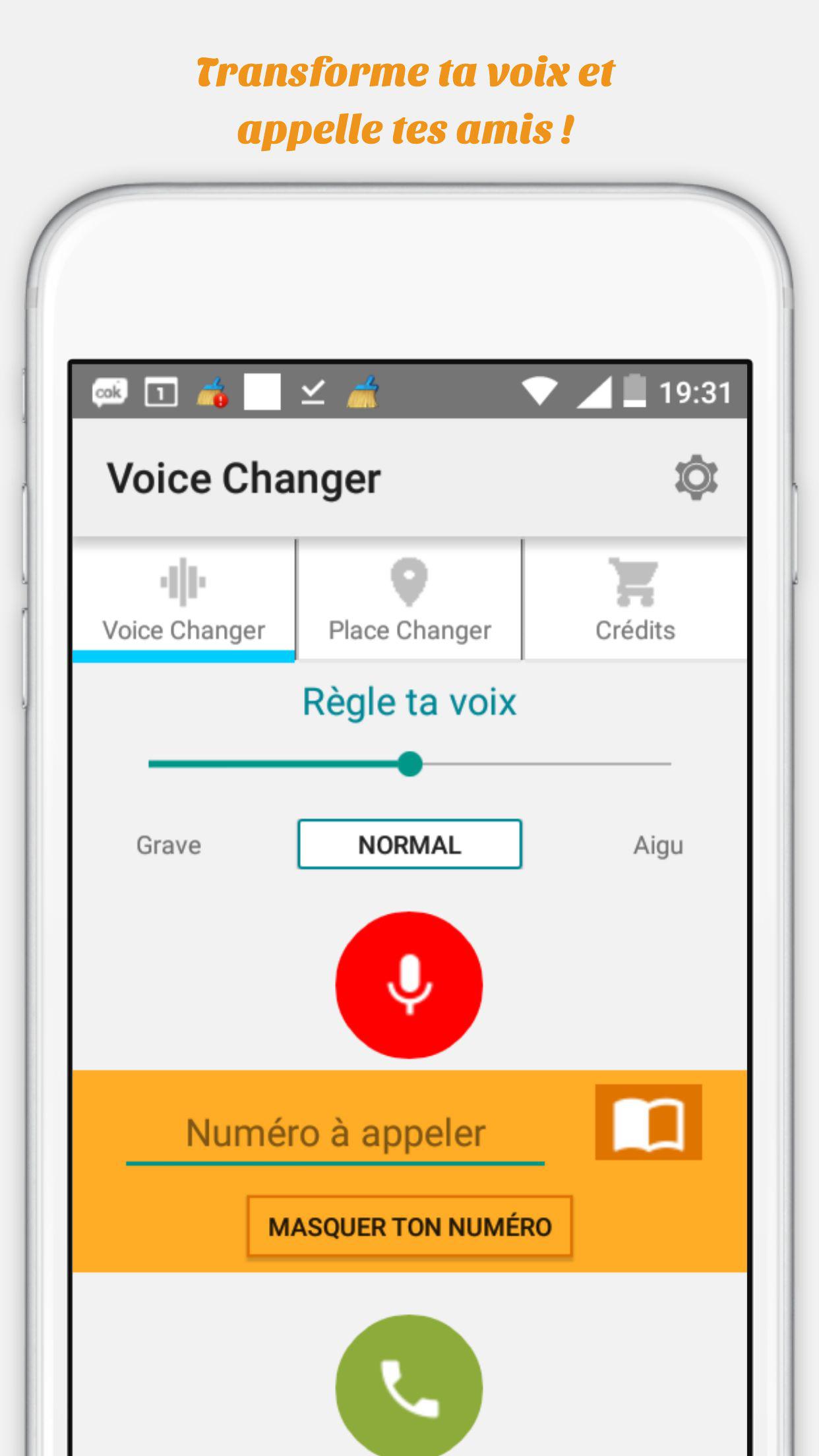 Android application Voice Changer Prank Calls screenshort