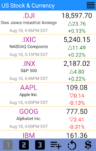 US Stocks and Exchange Rate screenshot for Android