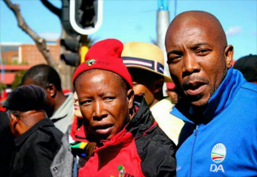 EFF leader Julius Malema and the DA's Mmusi Maimane. Image: GALLO IMAGES