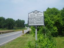In 1753 Lord Granville granted 640 acres on Bear Creek to Squire Boone who sold it in 1759 to his son Daniel. This was a part of the original Boone tract.Plaque via North Carolina Highway...