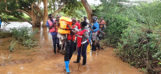 Rescue efforts in Baringo on Saturday, May 5, 2024