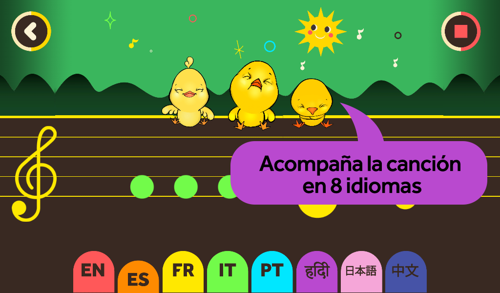 Android application Little Chickies (Los Pollitos) screenshort