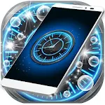 Blue Neon Clock Apk