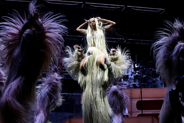 Doja Cat performs at the 2024 Coachella Valley Music and Arts Festival at Empire Polo Club.