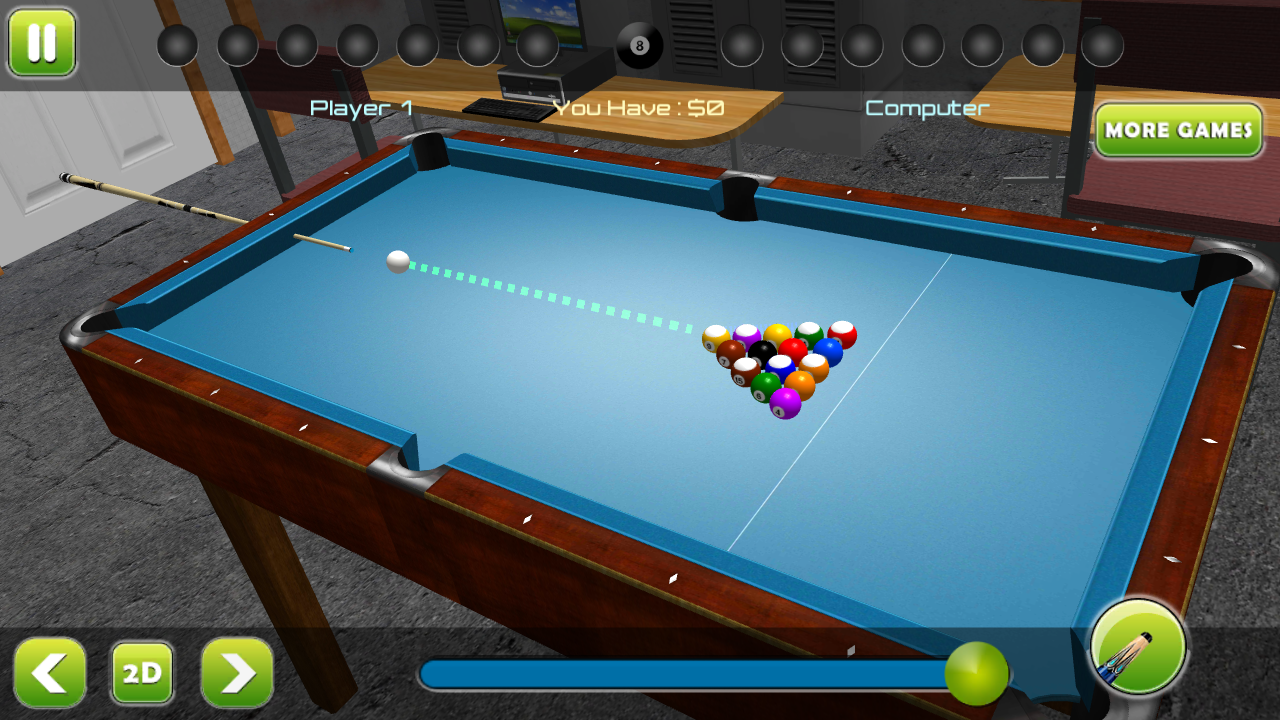 Android application 3D Pool Simulator 2016 screenshort
