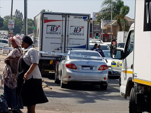 The scene of a shooting in Durban North where two drivers traded gunfire in a spat over a parking spot. Picture: SUPPLIED