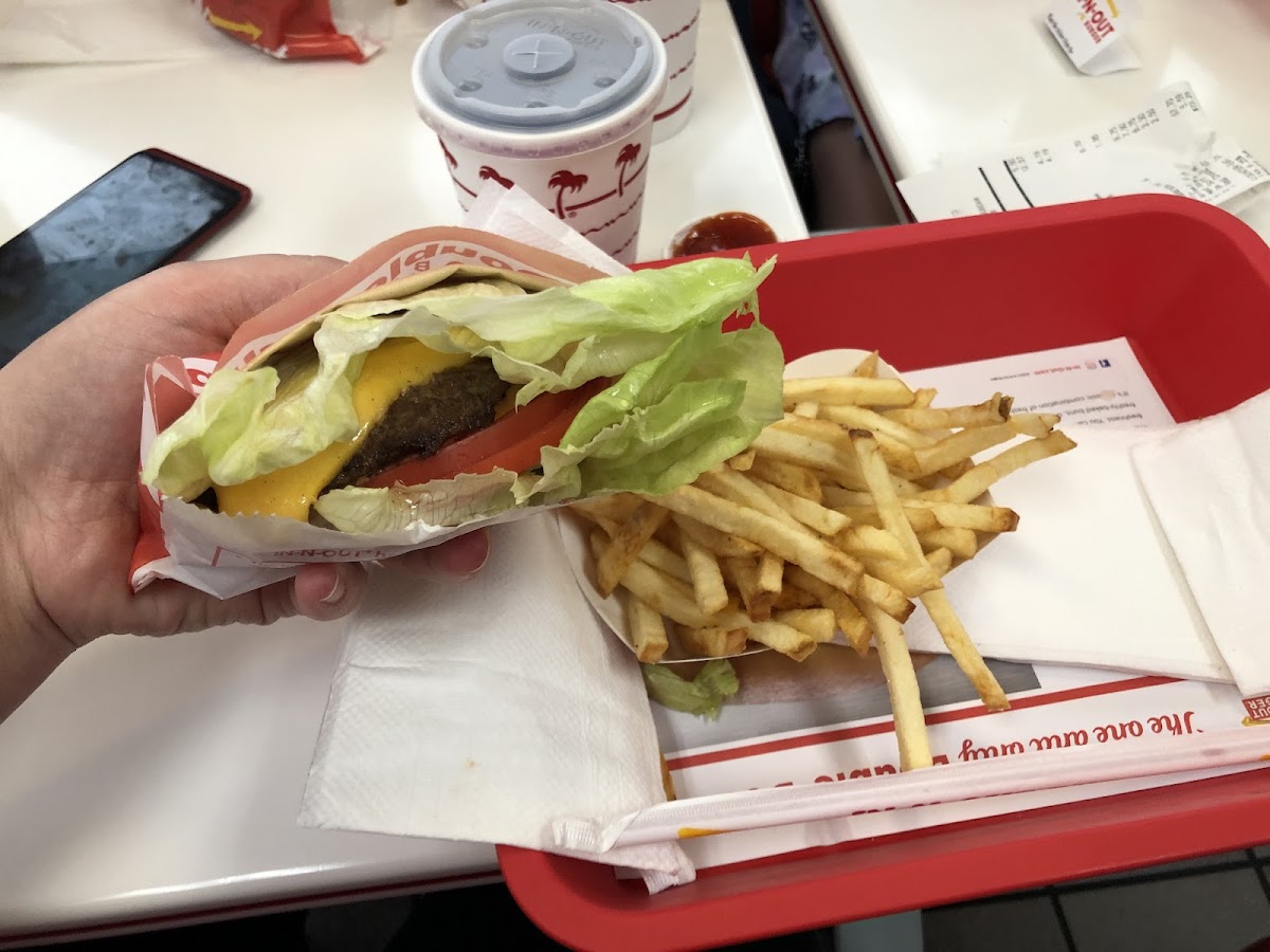 Protein style double double with fries. Amazing!