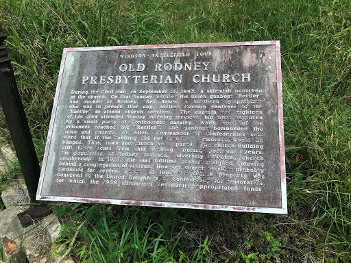 During the Civil War, on September 13, 1863, a skirmish ocurred at the church. On that Sunday morning the Union gunboat "Rattler" had docked at Rodney. Rev. Baker, a northern sympathizer who was...