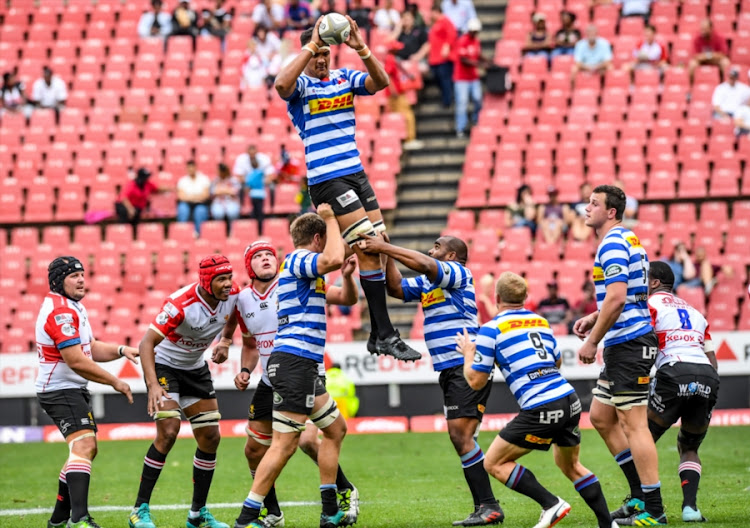 Salmaan Moerat of Western Province wins possession during the Currie Cup match at Emirates Airline Park on September 15, 2018 in Johannesburg, South Africa. (Photo by