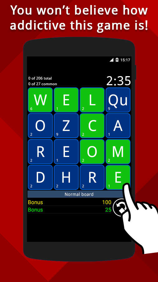 Android application WordHero : word finding game screenshort