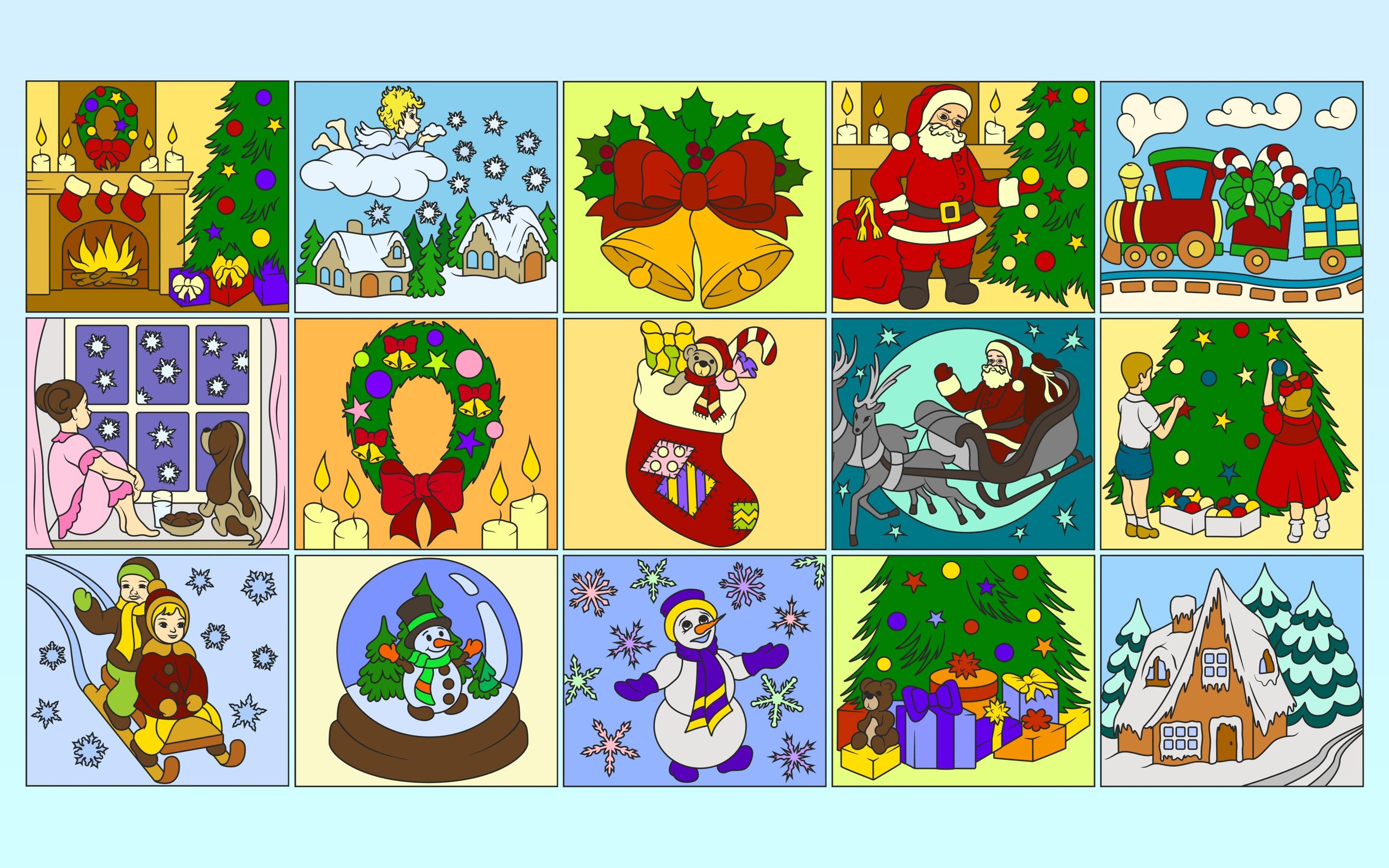 Android application Color by Numbers Christmas PRO screenshort