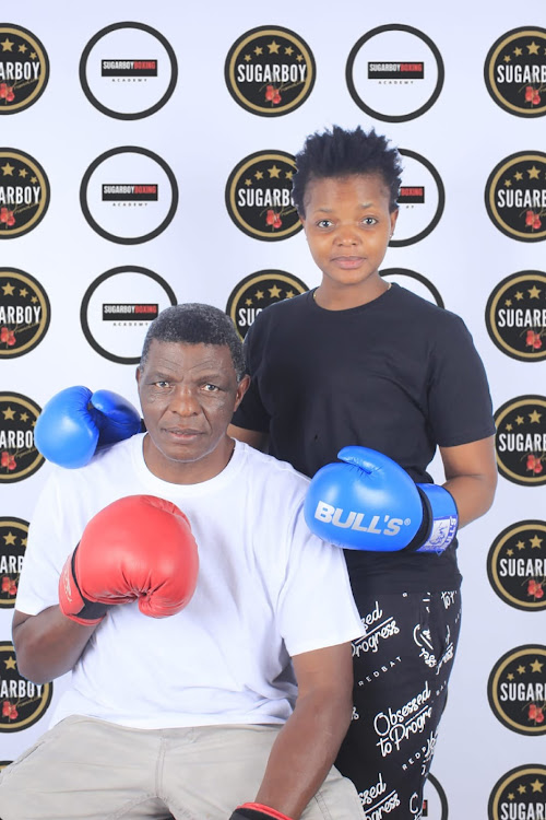 Legendary former WBC champ Sugarboy Malinga and his daughter Nomfundo Malinga who is now BSA licensed boxing promoter.