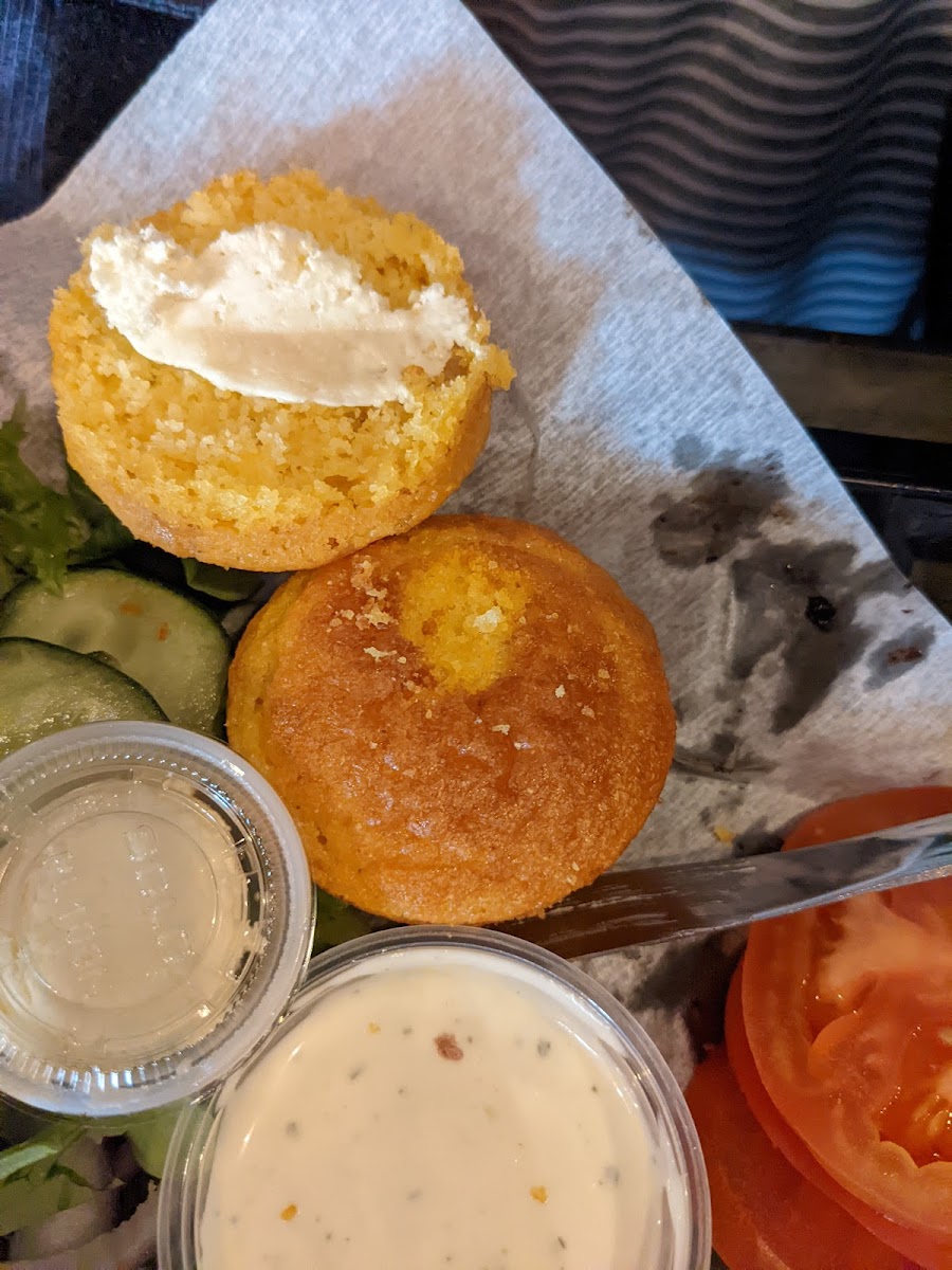 Cornbread with honey butter