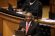 President Cyril Ramaphosa delivers his state of the nation address in parliament on Thursday night.