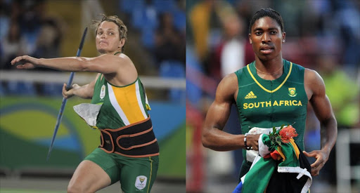 Combined photo of Sunette Viljoen and Caster Semenya.