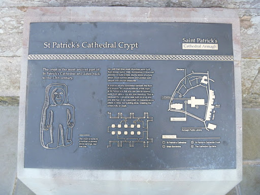 An information board outside the cathedral giving details about the crypt. © Copyright Michael Dibb and licensed for reuse under this Creative Commons Licence . Submitted via Geograph