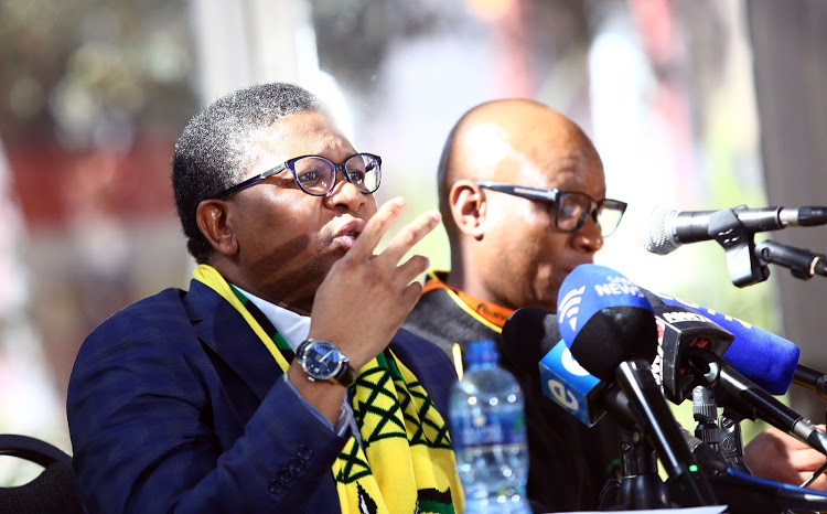 President Cyril Ramaphosa has given the strongest hint yet that Fikile Mbalula (pictured left) could be headed back to the cabinet.