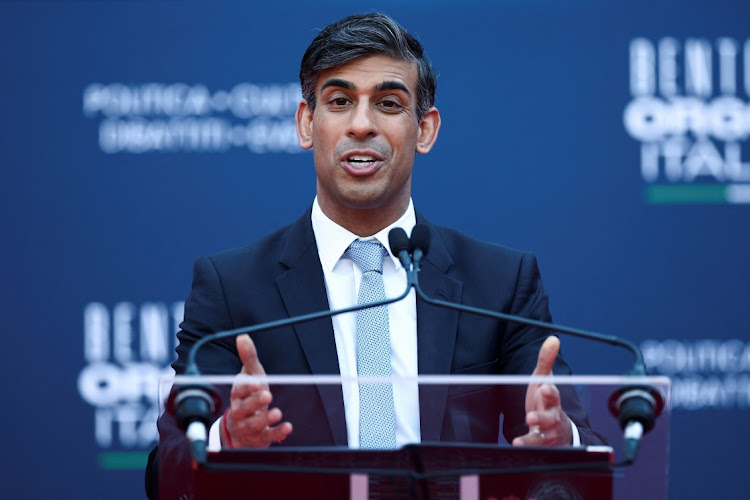 British Prime Minister Rishi Sunak's Conservatives are about 20 percentage points behind Labour in most opinion polls for a national election, which Sunak intends to call in the second half of the year. File photo.