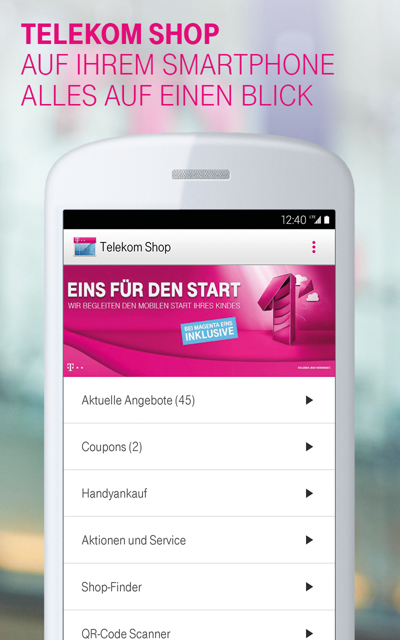 Android application Telekom Shop screenshort