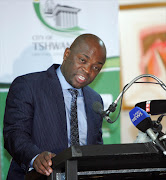 Executive Mayor of Tshwane  Tshepiso Solly Msimanga  during the Mayors 100 days in office and MMC performance agreement signing Ceremony  in Pretoria . PHOTO: ANTONIO MUCHAVE/SOWETAN