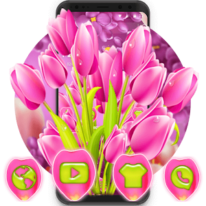Download pink pretty flower theme For PC Windows and Mac