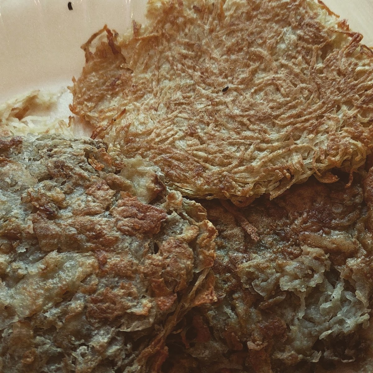my first gluten free potato latkes in 20+ years! delicious! came with sour cream and added Apple sauce! mmmm